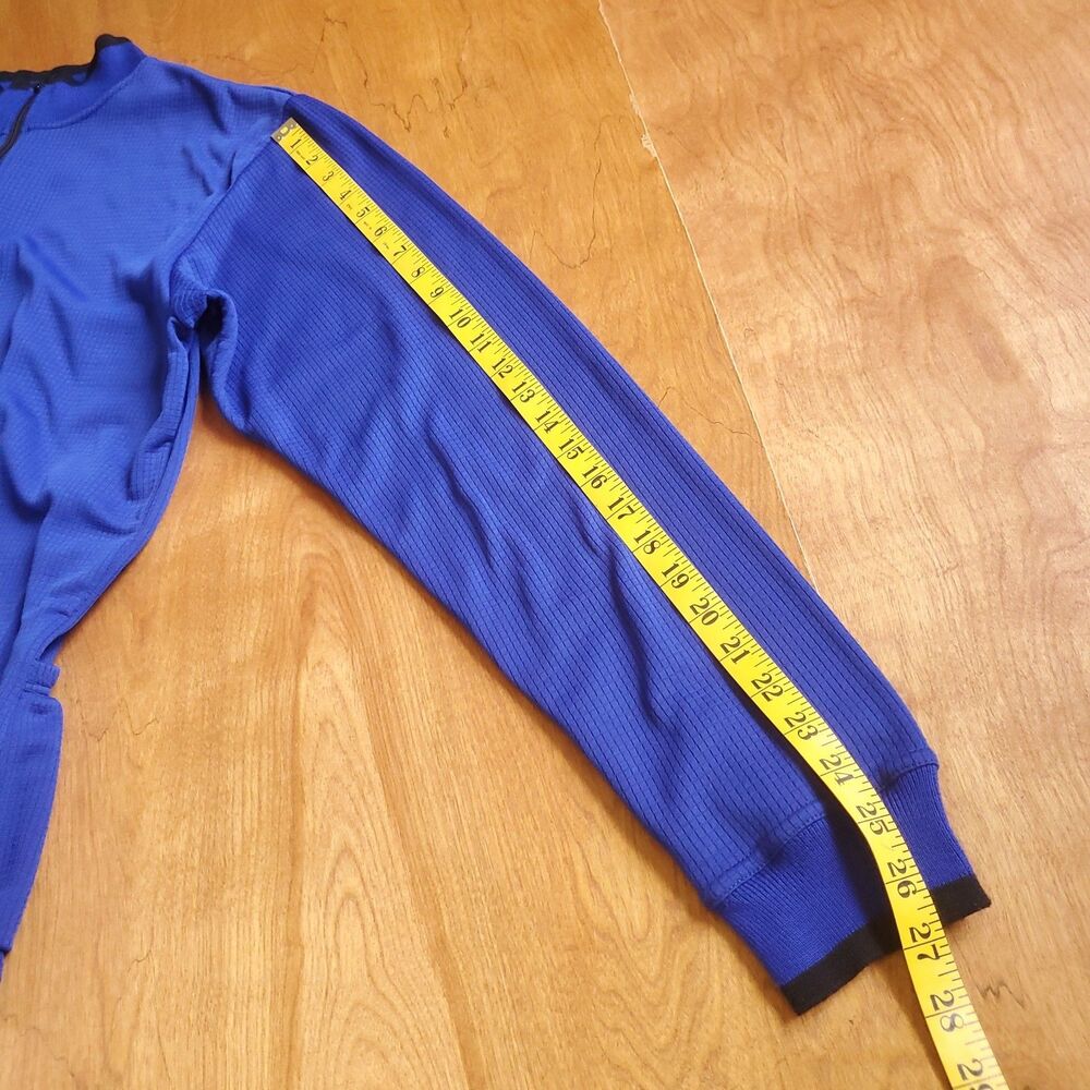 Vintage Bellwether Cycling Jersey XL Blue Full Zip Long Sleeve Polyester - Picture 11 of 11
